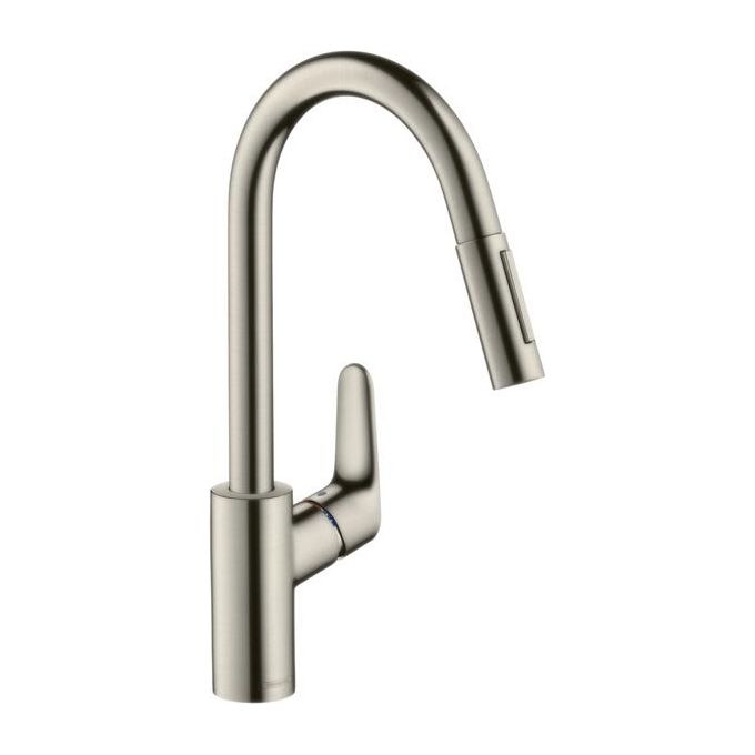 Hansgrohe Focus 31815 Miscelat. Lavello 240 Con Doccetta Estraibile Acciaio Optic