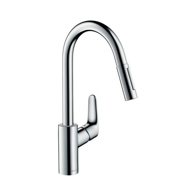 Hansgrohe Focus 31815 Miscelat. Lavello 240 Con Doccetta Estraibile Acciaio Optic