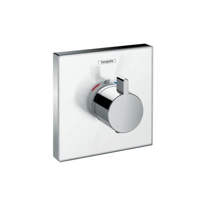 Hansgrohe Showerselect Glass Parte Est. Miscelat. Doccia Termostatico Alta Portata Bianco-Cromo