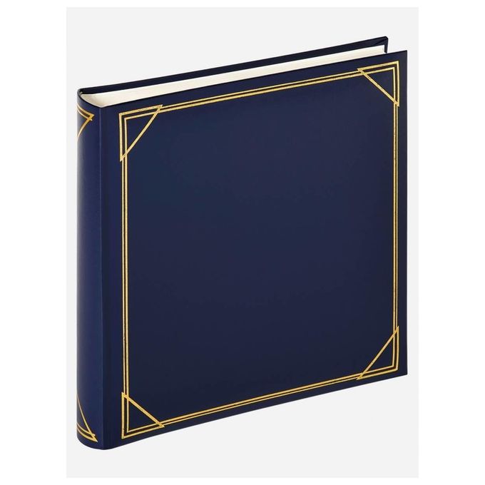 Walther MX-200-L Album Fotografico 30x30 cm 100 Pagine Bianche Similpelle Archivio CD Negativi colore Blu