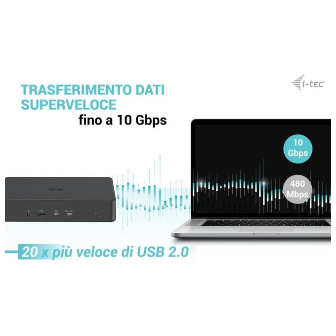 I-tec Docking Stations usb 3.0-usb-c-tb 3 pro dual 4k Display Docking Station gen2 pd
