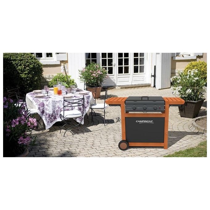 Campingaz Barbecue a Gas Adelaide 3 Woody Dual Gas 3 Bruciatori Potenza di 14 kW