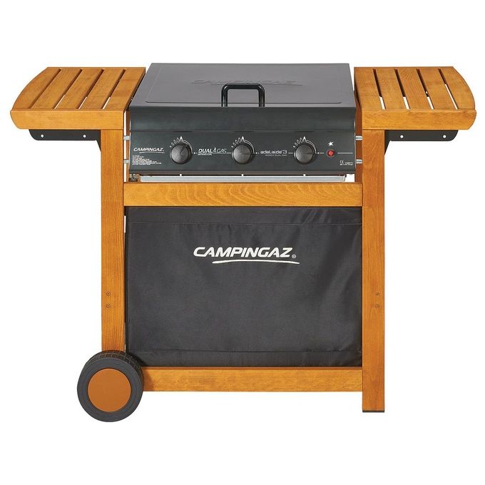 Campingaz Barbecue a Gas Adelaide 3 Woody Dual Gas 3 Bruciatori Potenza di 14 kW