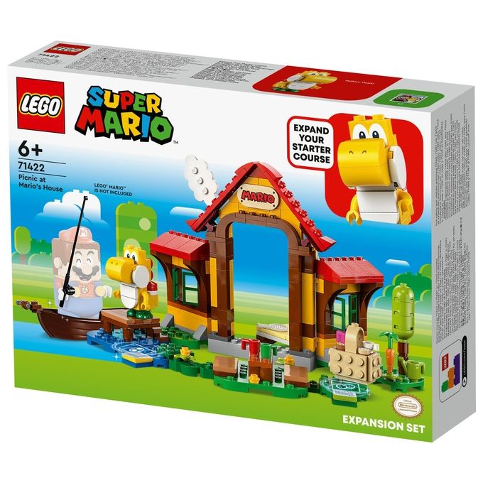 LEGO Super Mario 71422 – Picnic a Casa di Mario, Set di Espansione 259 Pezzi con Personaggi di Mario, Yoshi e Goomba, Eta' 6+