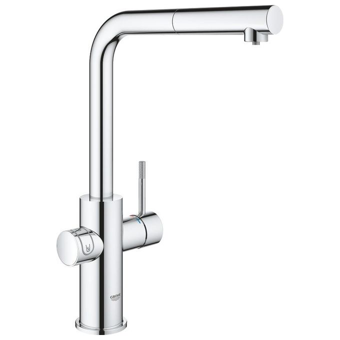 Grohe 31539000 BLUE HOME Miscelatore monocomando con sistema di filtraggio e refrigerazione e doccetta estraibile Cromo