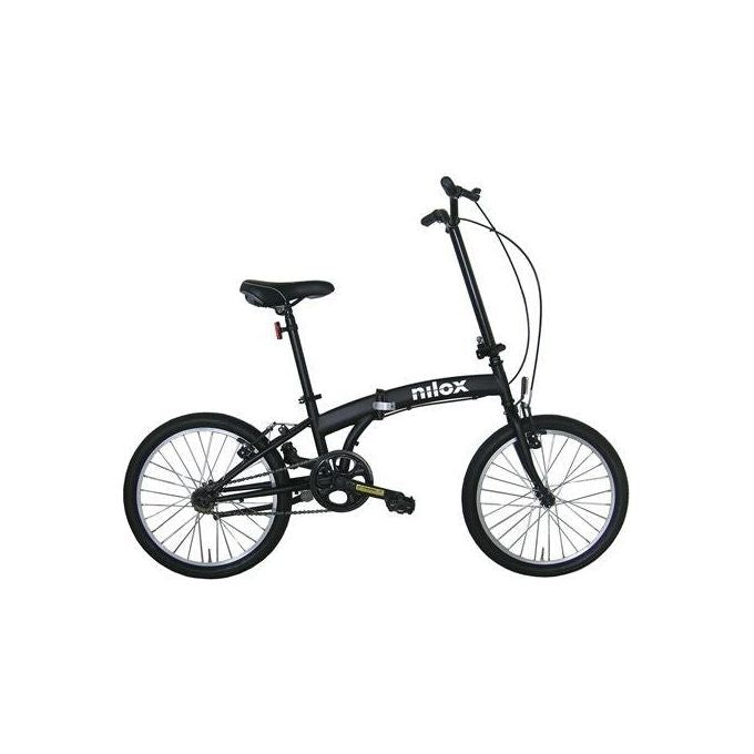 Nilox NXMB20V1 X0 Bicicletta da Citta' Pieghevole Adulti Unisex Acciaio Ruote 20'' colore Nero