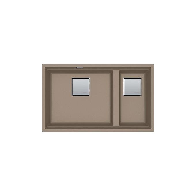 Franke KNG 120 Kubus 2 Lavello Fragranite da Incasso Sottotop 1 Vasca e 1-2 Oyster 76x46cm 125.0529.872