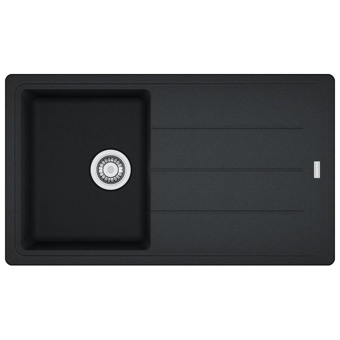 Franke Boston BFG 611-86 Lavello Fragranite da incasso Gocciolatoio Reversibile 1 Vasca Nero 86x50cm 114.0370.202