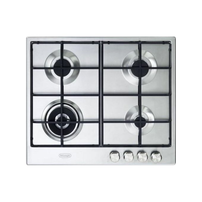 De Longhi SLF 460 LX Linea Slim-Lite Piano cottura a Gas 4 Fuochi Bruciatore Tripla Corona 60 cm Acciaio Inox