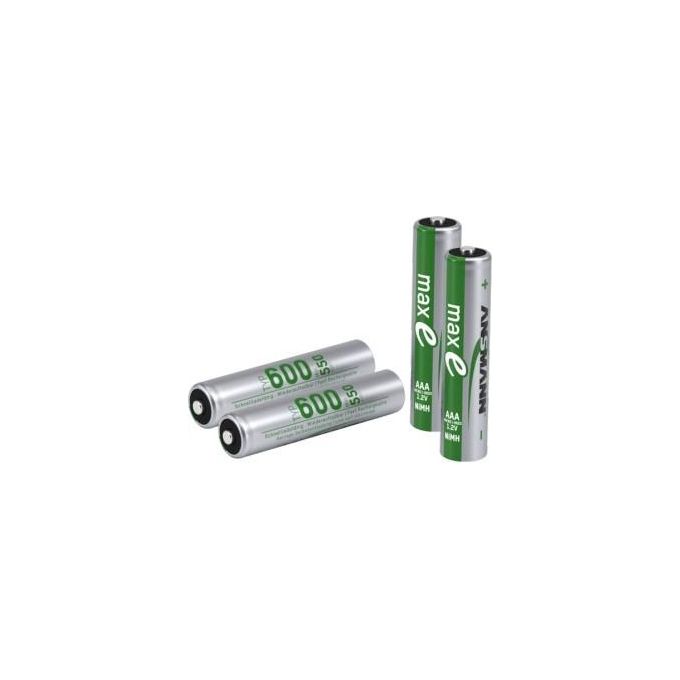 Ansmann Nimh Batteria Micro AAA Typ.600 Min.550 Mah Dect Phone 4 Pezzi