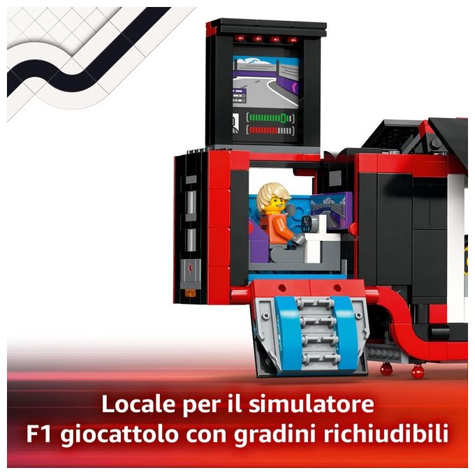 LEGO City Formula 1 Autotrasportatore F1 con monoposto RB20 e AMR24 F1 60445