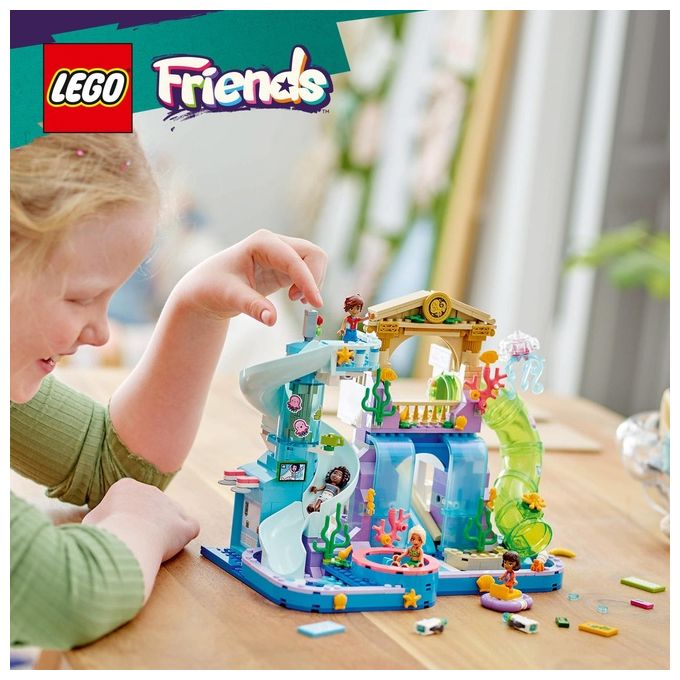 LEGO 42630 Friends Parco Acquatico di Heartlake City Giochi Creativi per Bambine e Bambini da 8 Anni in su da Costruire con Scivoli per l'Acqua 4 Personaggi e Accessori Idee Regalo di Compleanno