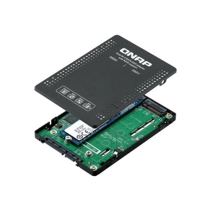 Qnap QDA-A2MAR Contenitore di Unita' di Archiviazione Box Esterno Ssd Nero M.2