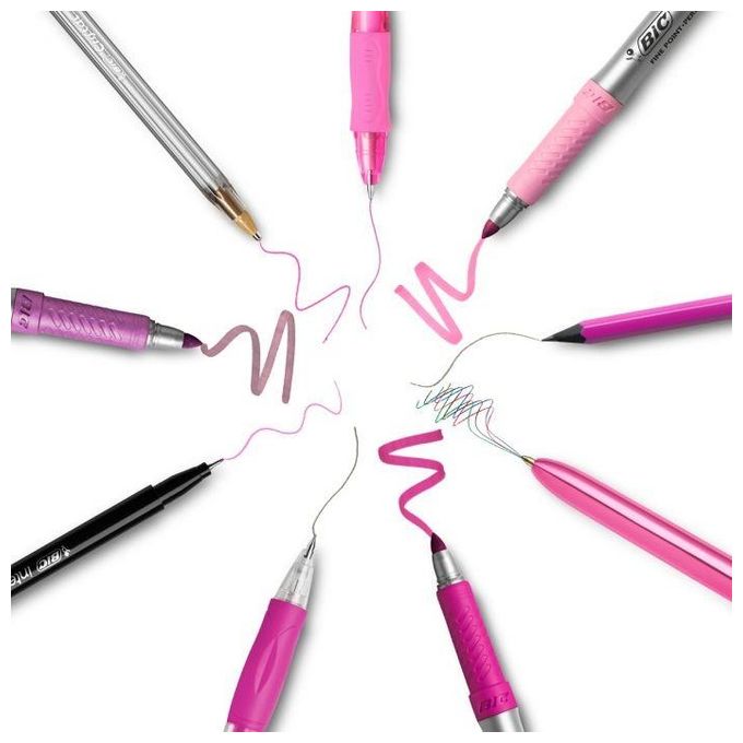 Bic Pink Set Astuccio con Penne