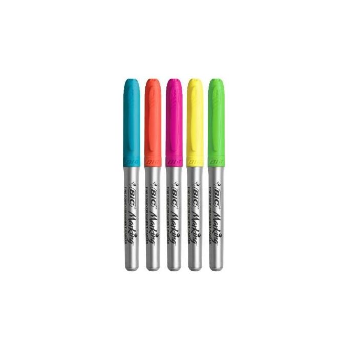 Bic Confezione 5 Intensity Marcatori Permanent Color