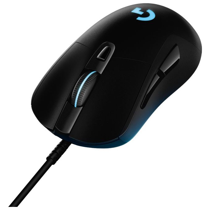 Logitech G403 HERO 16K, mouse gaming, LIGHTSYNC RGB, leggero 87 g + 10 g opzionale, cavo intrecciato, 16.000 DPI