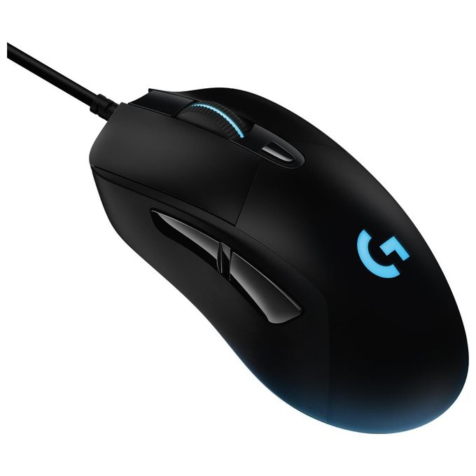 Logitech G403 HERO 16K, mouse gaming, LIGHTSYNC RGB, leggero 87 g + 10 g opzionale, cavo intrecciato, 16.000 DPI