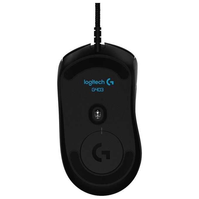 Logitech G403 HERO 16K, mouse gaming, LIGHTSYNC RGB, leggero 87 g + 10 g opzionale, cavo intrecciato, 16.000 DPI