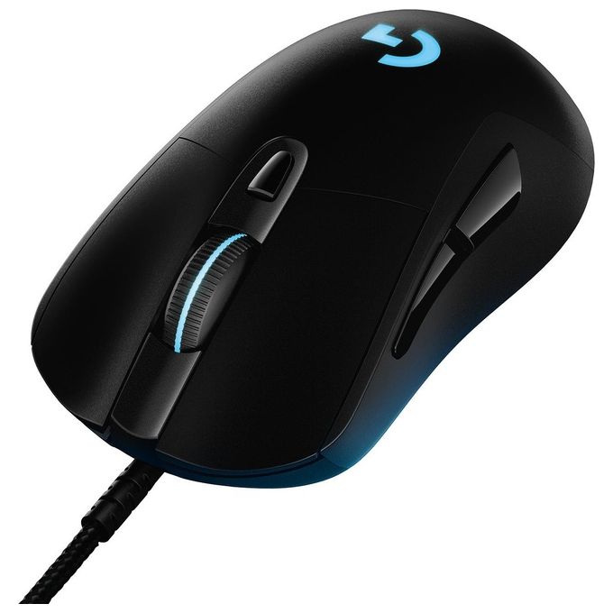 Logitech G403 HERO 16K, mouse gaming, LIGHTSYNC RGB, leggero 87 g + 10 g opzionale, cavo intrecciato, 16.000 DPI