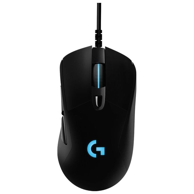 Logitech G403 HERO 16K, mouse gaming, LIGHTSYNC RGB, leggero 87 g + 10 g opzionale, cavo intrecciato, 16.000 DPI