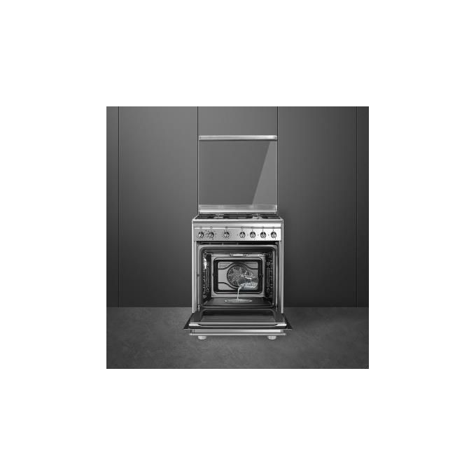 Smeg CX68MDS8 Cucina a Gas 4 Fuochi Forno Elettrico Acciaio Inossidabile Classe Energetica A