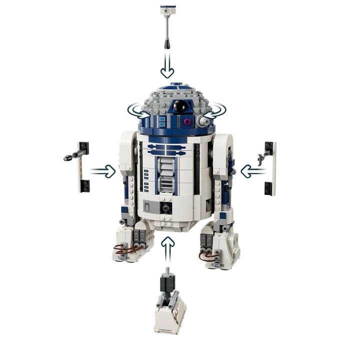 LEGO Star Wars 75379 R2-D2, Modellino da Costruire di Droide con Parti Mobili e Accessori, Giochi Bambini 10+ con Minifigure