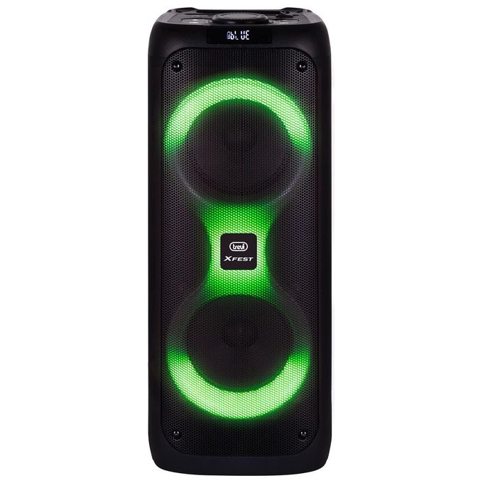 Trevi XFest XF 480 KB Altoparlante Amplificato Portatile 35W Cassa Wireless Portatile con Microfono Dinamico con Cavo Incluso per Karaoke USB Micro SD AUX-IN Funzione TWS Batteria Integrata