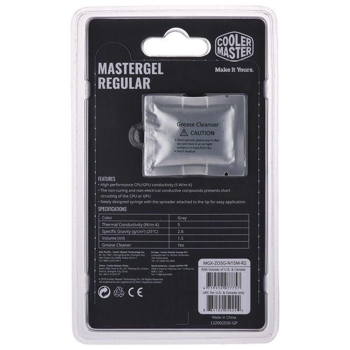 Cooler Master MasterGel Regular Pasta Dissipazione Calore 1,5ml