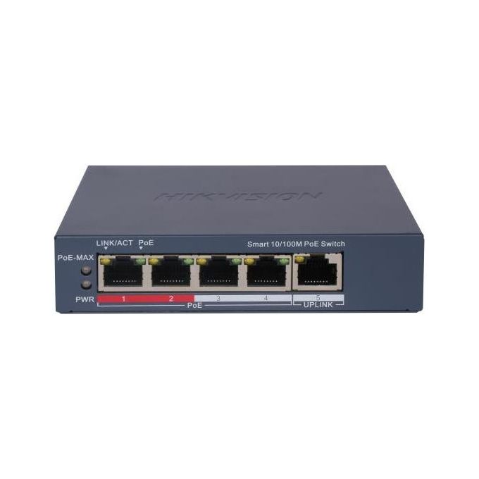Hikvision Digital Technology DS-3E1105P-EI Switch di Rete Fast Ethernet 10-100 Supporto Power Over Ethernet Blu
