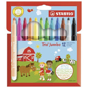 Stabilo confezione 12 Pennarelli trio Jumbo col ass