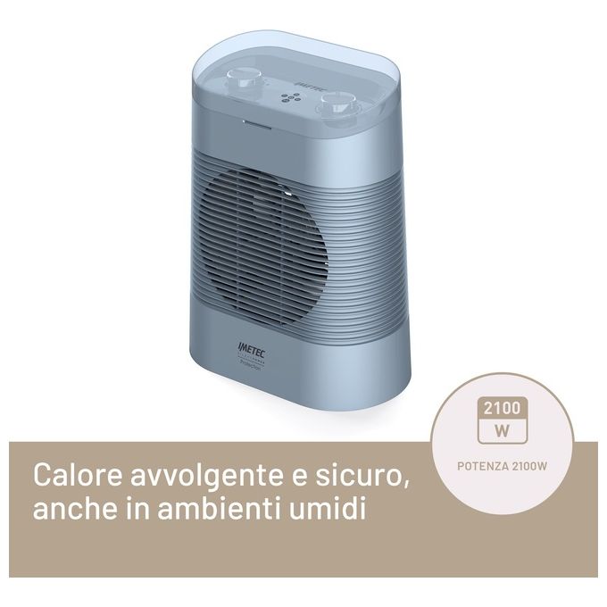 Imetec Silent Power Protection Interno Blu 2100W Riscaldatore Ambiente