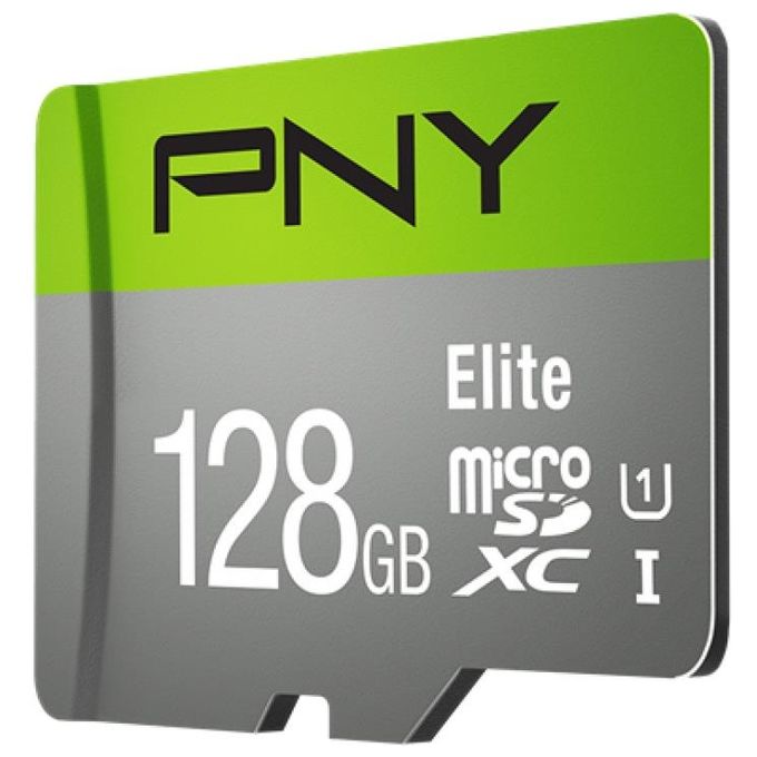 Pny Elite Scheda di Memoria MicroSDXC 128Gb con Adattatore