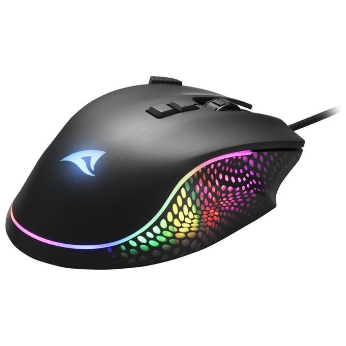 Sharkoon SHARK Force 3: il mouse da gioco definitivo con 12.800 DPI 8 pulsanti e illuminazione RGB - Ergonomico e adatto a tutti i tipi di impugnatura