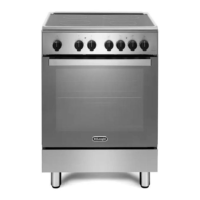 De Longhi DMX64VL Cucina Elettrica 4 Fuochi Forno Elettrico Multifunzione Larghezza x Profondita' 60 x 60 cm colore Inox