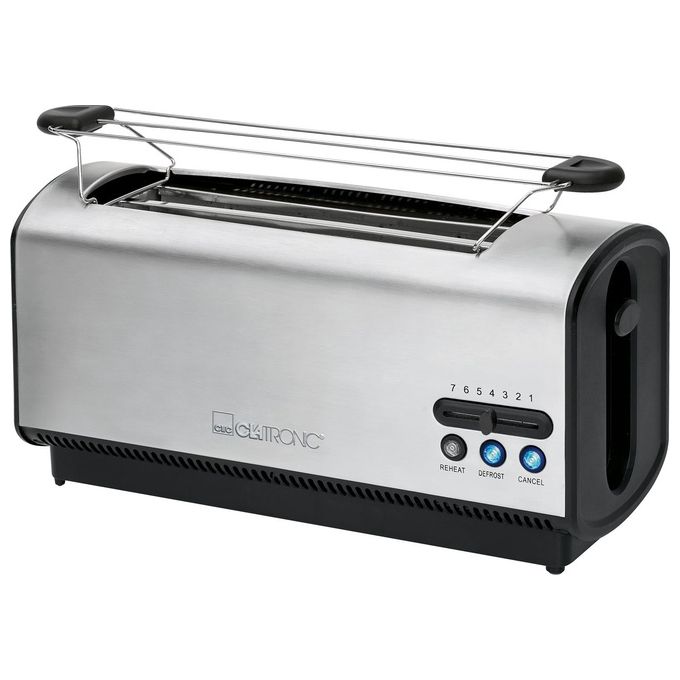 Clatronic TA 3687 Tostapane a Fessura Lunga 4 Fette Inox