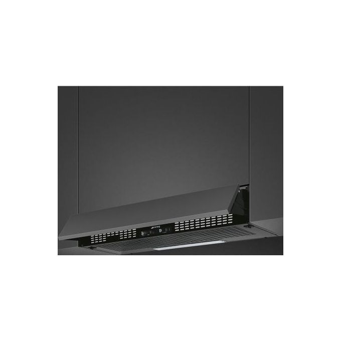 Smeg KSEIR92NE2 Cappa da Incasso a Vista Aspirante Estetica Universale Classe energetica D 3 Velocita' Illuminazione LED 90 cm Nero