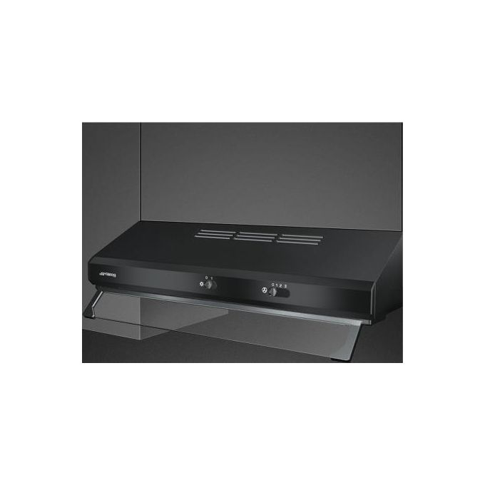 Smeg KSEC61NE2 Cappa da Incasso a Vista Aspirante Estetica Universale Classe energetica D 3 Velocita' Illuminazione LED 60 cm Nero