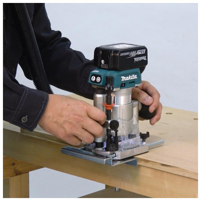 Makita Drt50Zjx2 Rifilatore-Fresatrice 18V Bl + 3 Basi (Batteria Non Inclusa)