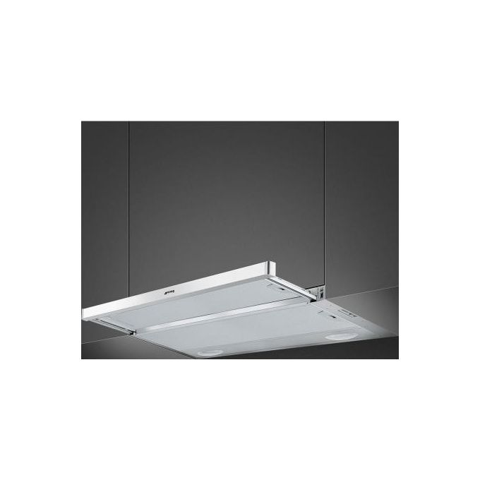 Smeg KSET91E2 Cappa da Incasso a Vista Aspirante Estetica Universale Classe energetica D 3 Velocita' Illuminazione LED 90 cm Silver