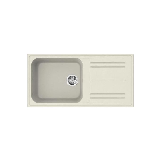 Smeg LZ150P Lavello da Incasso Standard Estetica Universale 1 Vasca + Gocciolatoio Reversibile 100 cm Avena