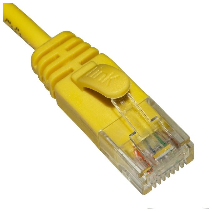 LINK cavo rete categoria 6 non schermato utp colore giallo halogenfree mt 10 slim