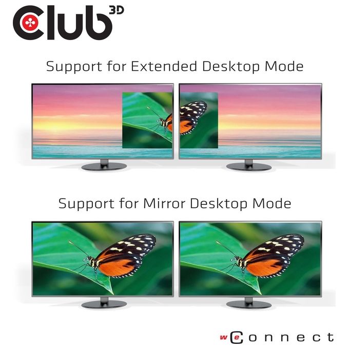 Club3D CSV-1562 Replicatore di Porte e Docking Station per Notebook Usb 3.2 Gen 1 Type-C Nero
