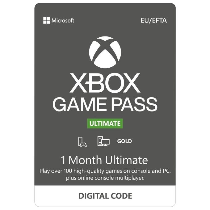 Microsoft Xbox Live Game Pass Ultimate Xbox One 1 Mese
