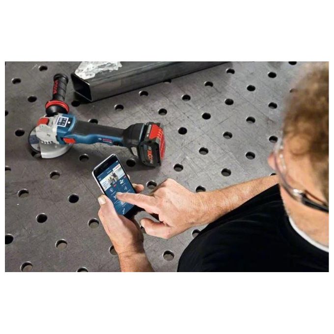 Bosch GWX 18V -10 SC Smerigliatrice Angolare Batteria Senza Batteria 18V X-Lock Connessa Disco 125mm L-BOXX