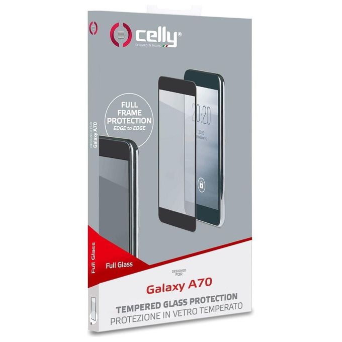 Celly Full Glass per Samsung Galaxy A70 Nero