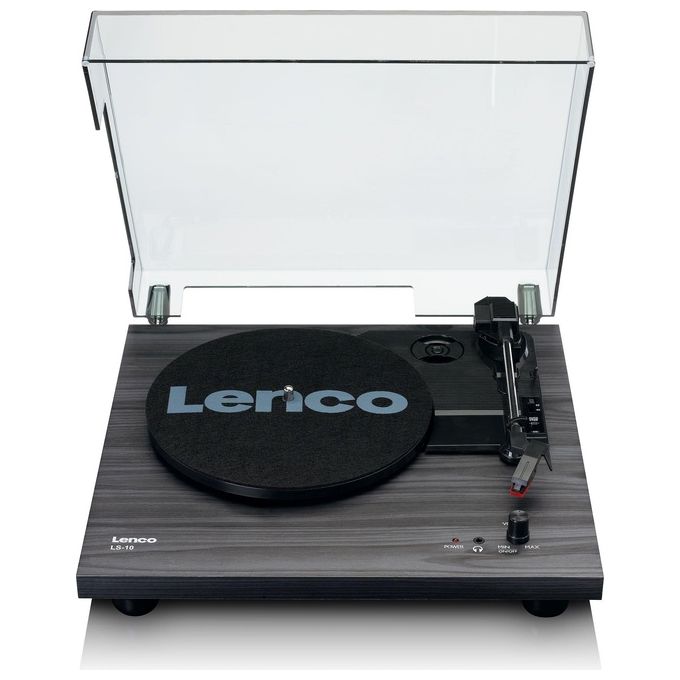 Lenco Giradischi Ls-10 3 Velocita' Diffusore Stereo con Coperchio Nero