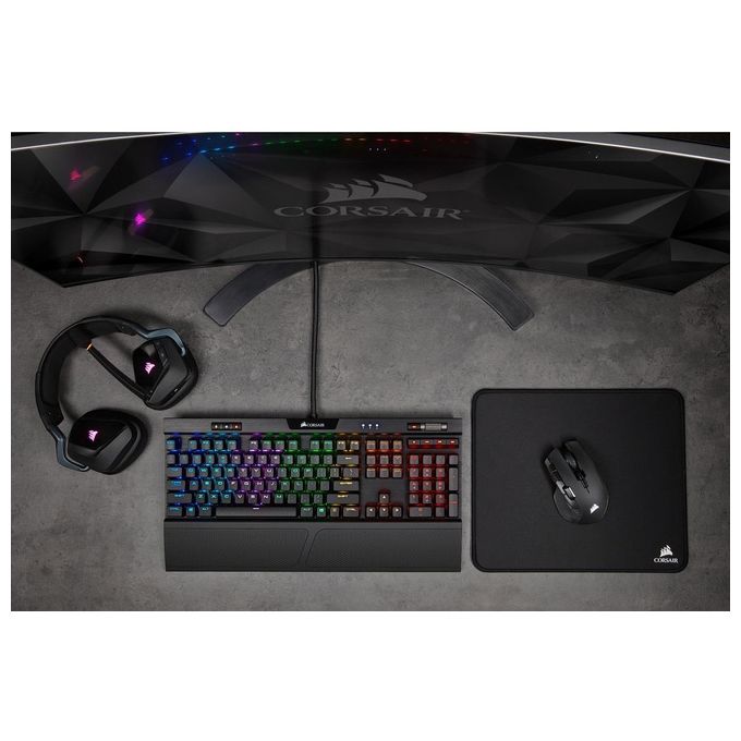 Corsair Ironclaw Wireless RGB Ricaricabile Mouse Gaming Ottico con Tecnologia Slipstream, Wireless, 18000 DPI Sensore, Retroilluminazione LED RGB, Nero