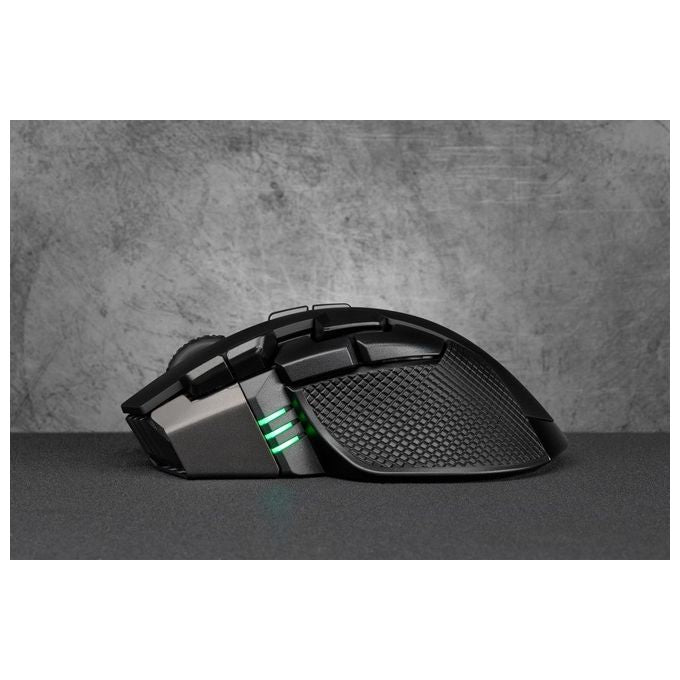 Corsair Ironclaw Wireless RGB Ricaricabile Mouse Gaming Ottico con Tecnologia Slipstream, Wireless, 18000 DPI Sensore, Retroilluminazione LED RGB, Nero