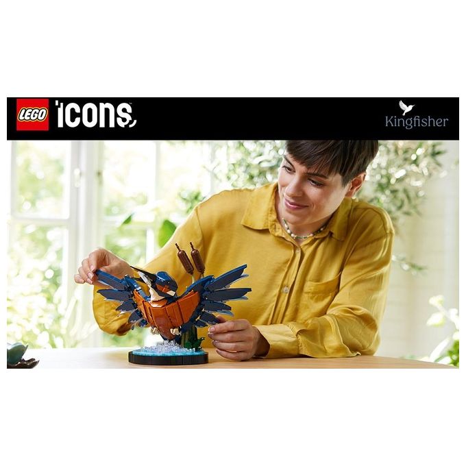 LEGO Icons 10331 Martin Pescatore, Kit di Modellismo per Adulti, Idea Regalo per Arredamento Casa o Ufficio, Hobby Creativo