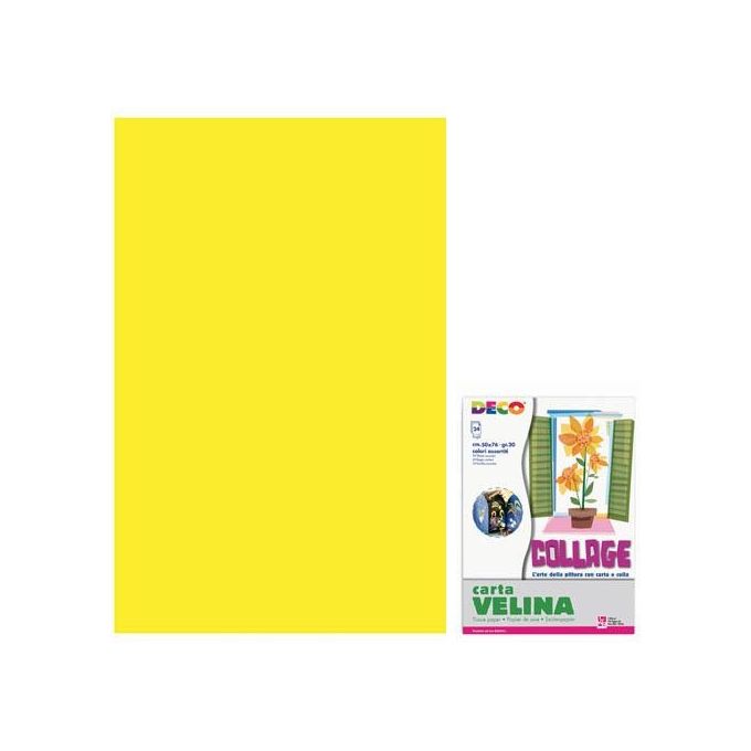 Cwr Carta Velina Unicolore 24 Fogli Giallo